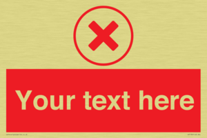 Custom red background, red cross in circle sign